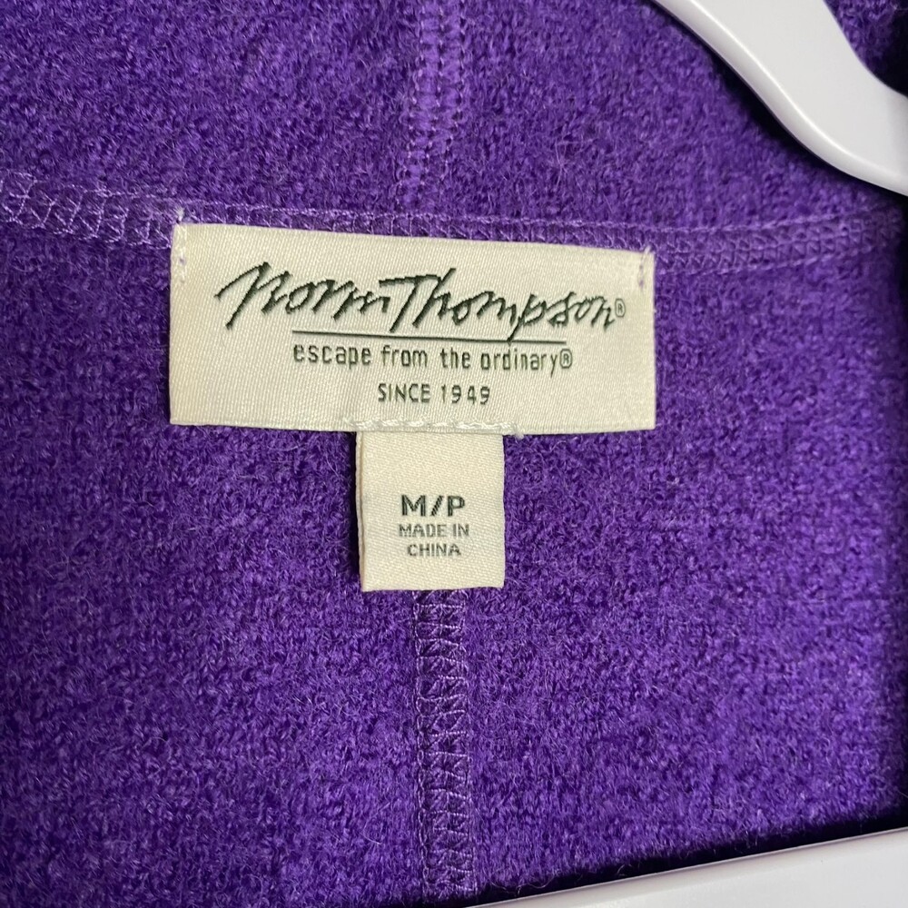 Norm Thompson 100% Wool Purple Button Closure Art-to-Wear Vest Size M - Picture 5 of 9